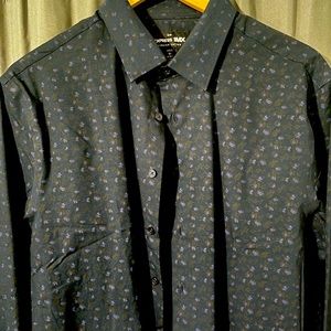 Navy Large Tall Express Button down